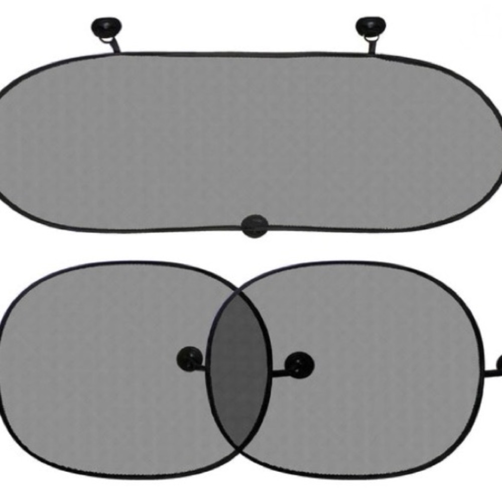 NEW Black Car Sunshade 3 pc Set